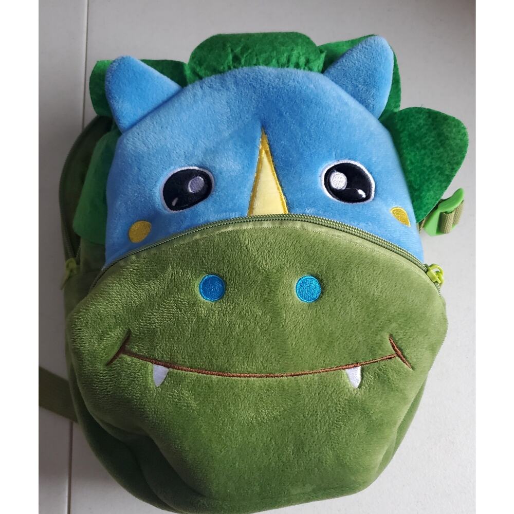 Vaschy Kids Green Dinosaur Small Backpack kidcore School Travel Vacation